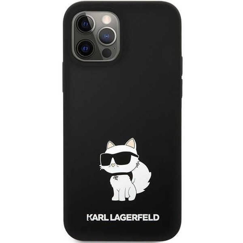 Karl Lagerfeld® Choupette NFT Logo Silicone Case Cover (iPhone 12 / 12 Pro) black-black