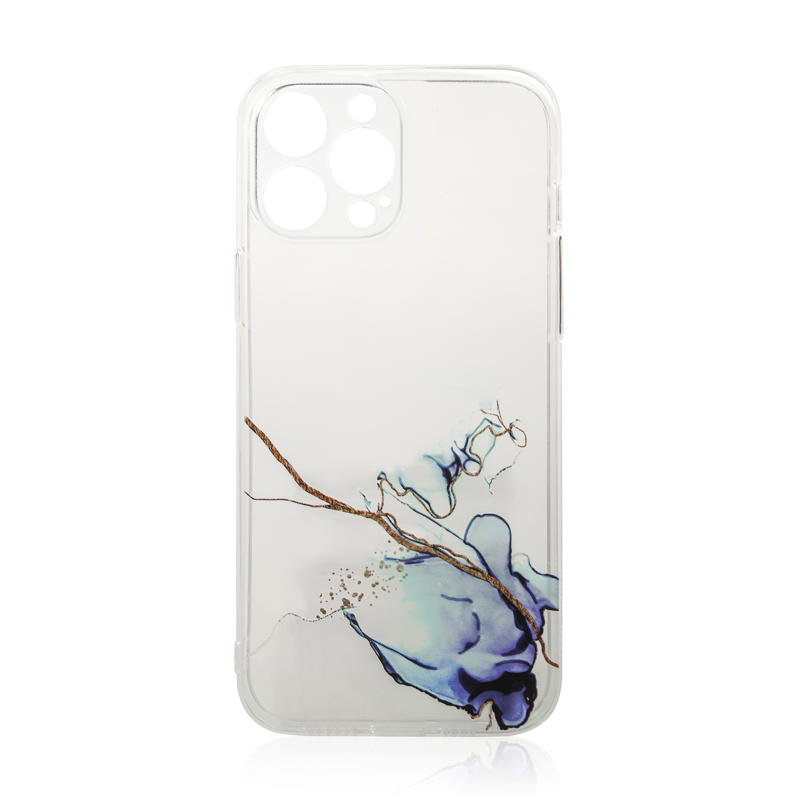 Marble Gel Design Case (iPhone 13) blue