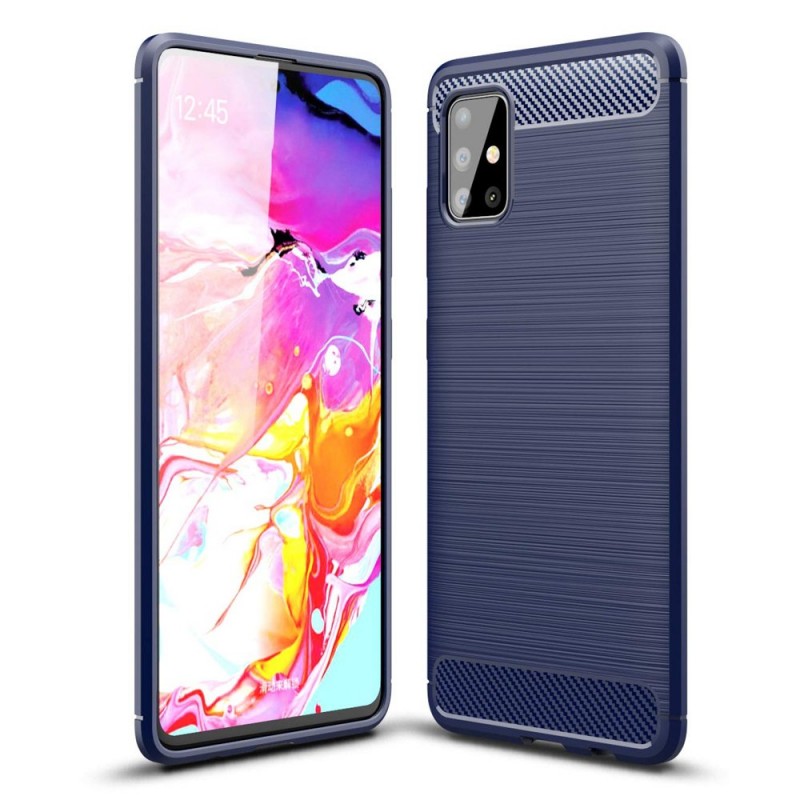 Carbon Case Back Cover (Samsung Galaxy A71) blue
