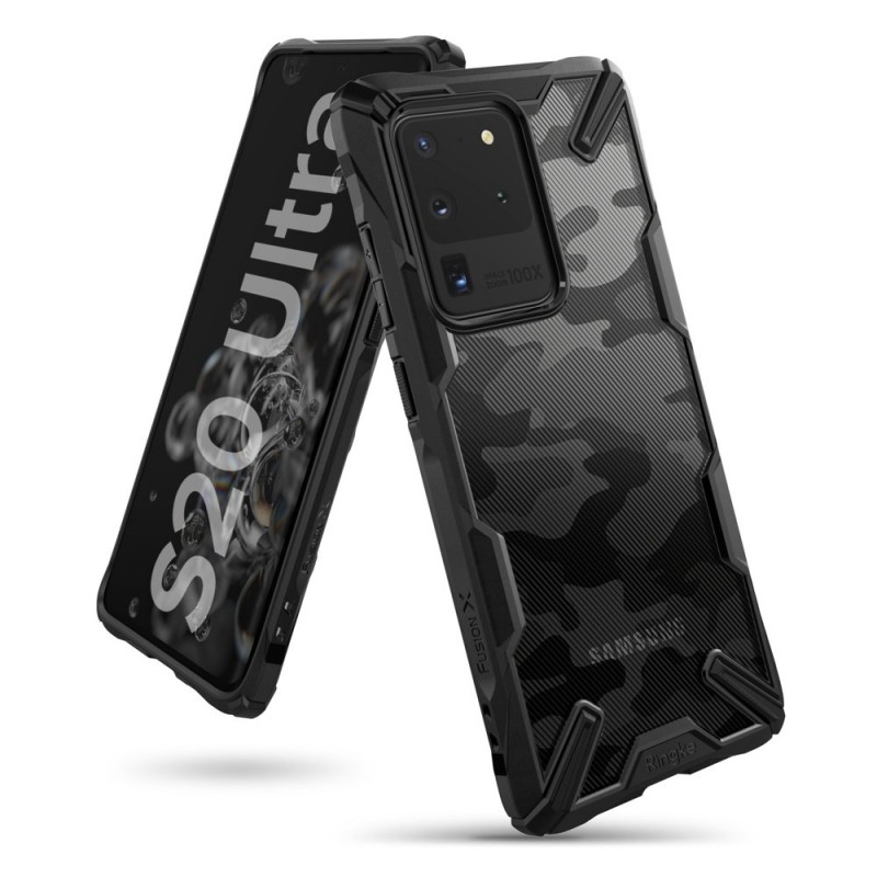 Ringke Fusion-X Back Case (Samsung Galaxy S20 Ultra) camo black (XDSG0027)