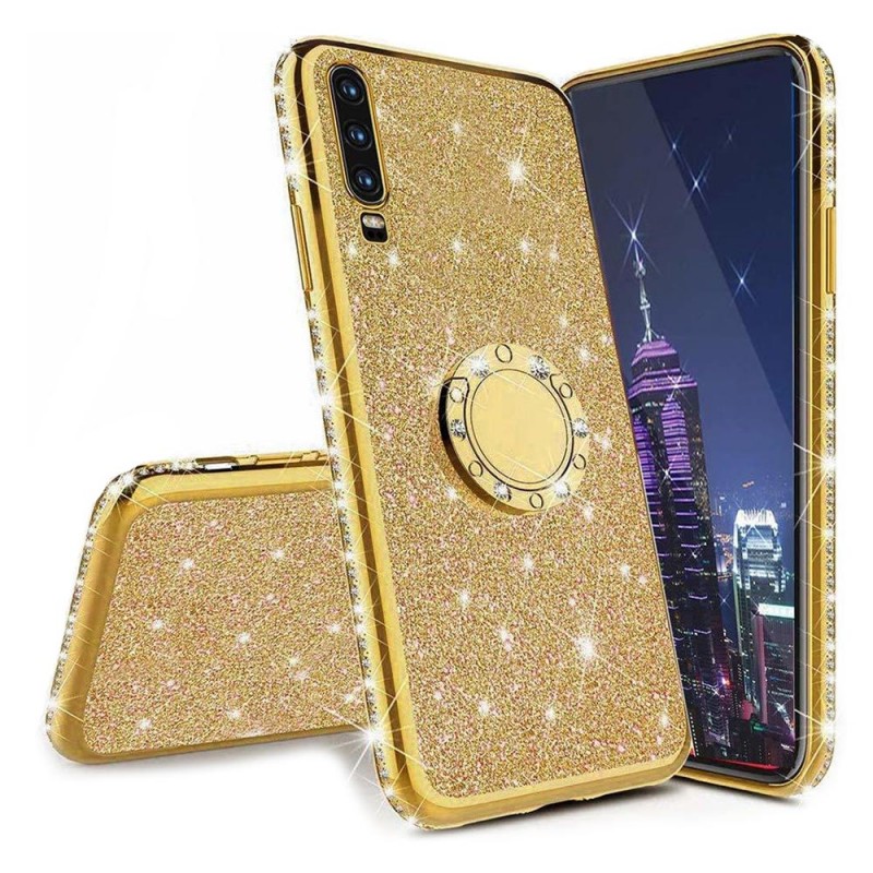 Diamond Ring Case Back Cover (Samsung Galaxy S20) gold