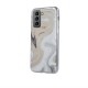 Wave Marmur Case Back Cover (Samsung Galaxy S22) white-brown