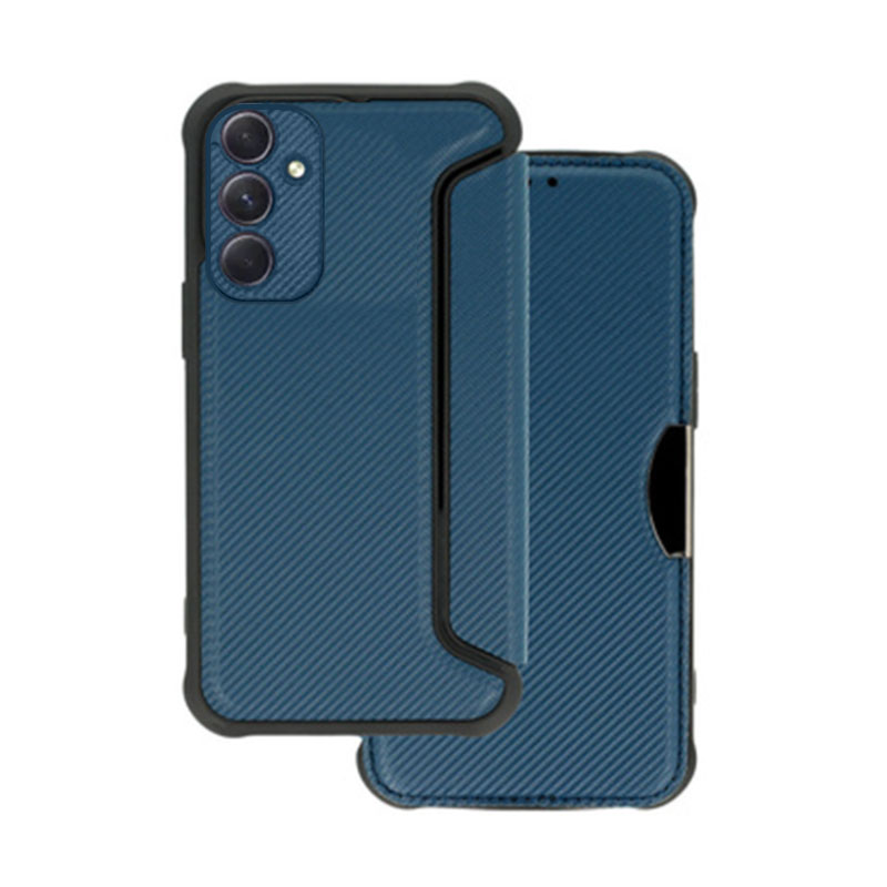 Forcell Razor Carbon Book Cover Case (Samsung Galaxy A54 5G) blue