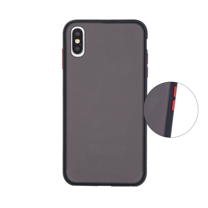 Colored Buttons Case Back Cover (iPhone XS Max) black