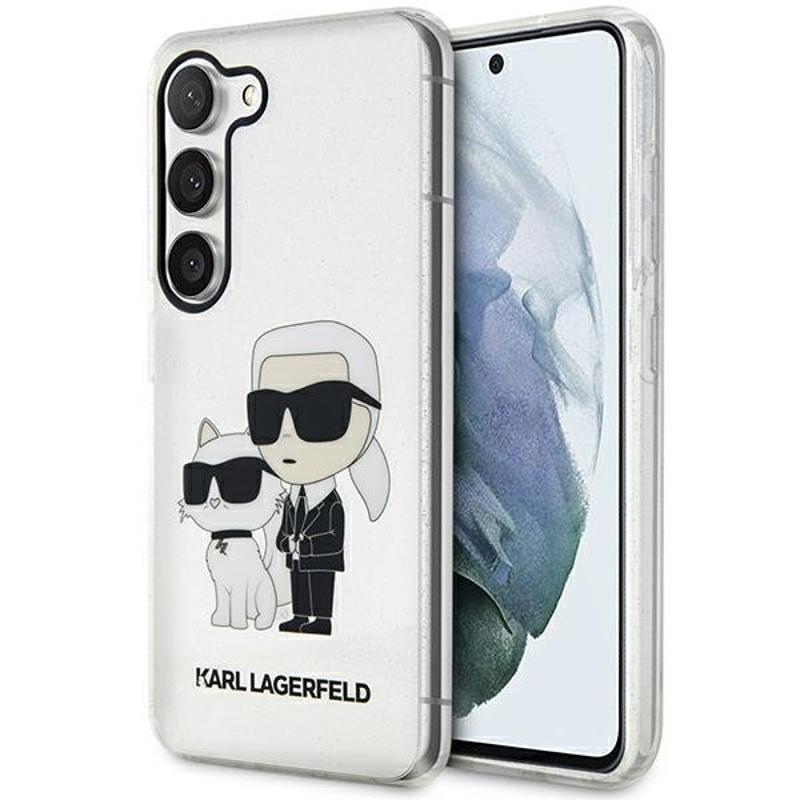 Karl Lagerfeld® Karl & Choupette Case (Samsung Galaxy S23) gliter-clear