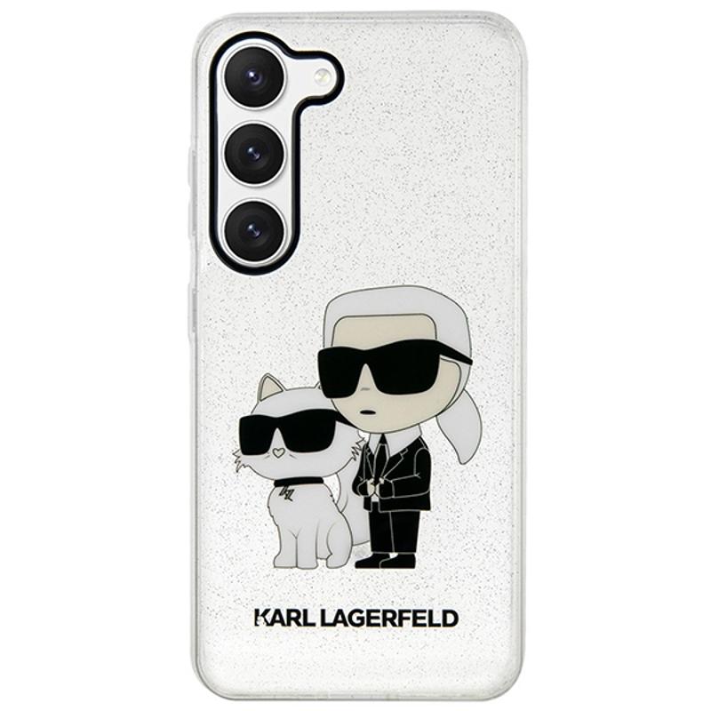 Karl Lagerfeld® Karl & Choupette Case (Samsung Galaxy S23) gliter-clear