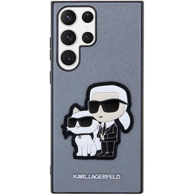 Karl Lagerfeld® Saffiano Karl & Choupette Case (Samsung Galaxy S23 Ultra) grey
