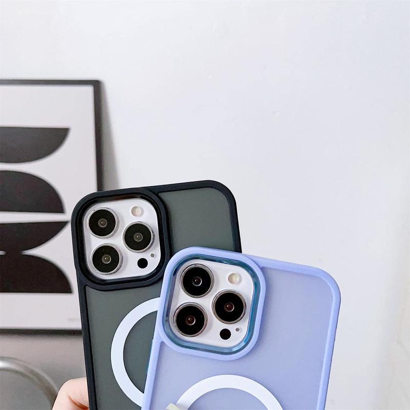 Color Matte Magnetic MagSafe Back Cover Case (iPhone 15 Pro) blue