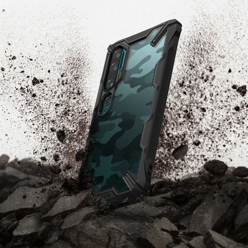 Ringke Fusion-X Back Case (Xiaomi Mi Note 10 / 10 Pro) camo black (XDXI0005)