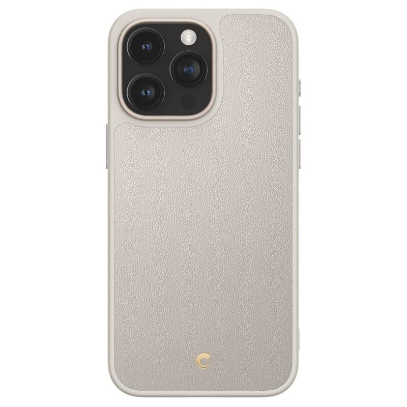 Spigen® Cyrill Kajuk MagFit Case Leather Case (iPhone 15 Pro Max) cream