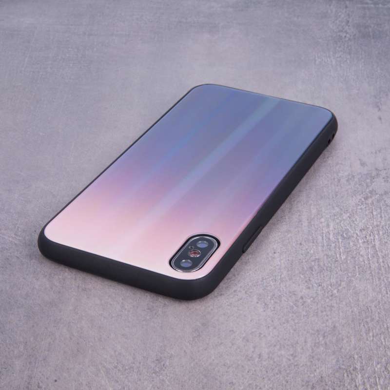 Aurora Glass Case Back Cover (Samsung Galaxy A12/ M12) brown-black