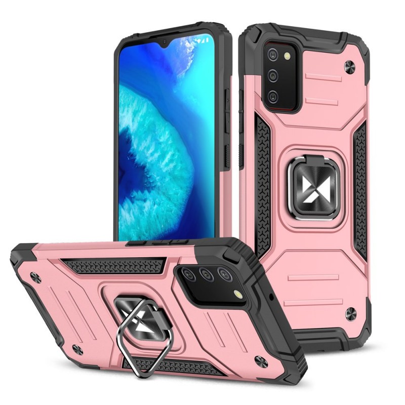 Wozinsky Ring Armor Case Back Cover (Samsung Galaxy A02s) pink