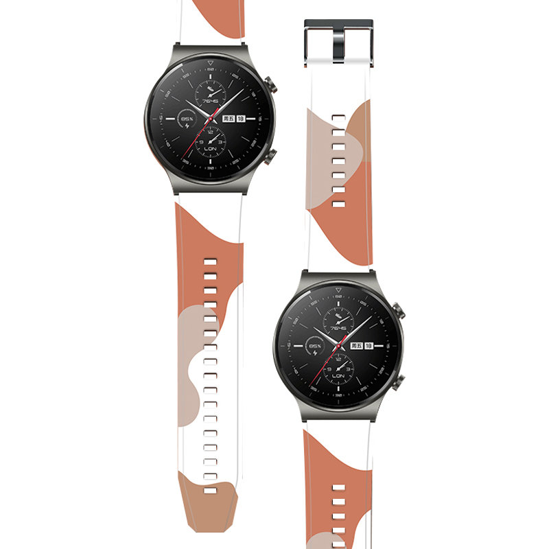 Silicone Band Moro Λουράκι Σιλικόνης (Huawei Watch GT2 Pro) camo-orange-brown (6)