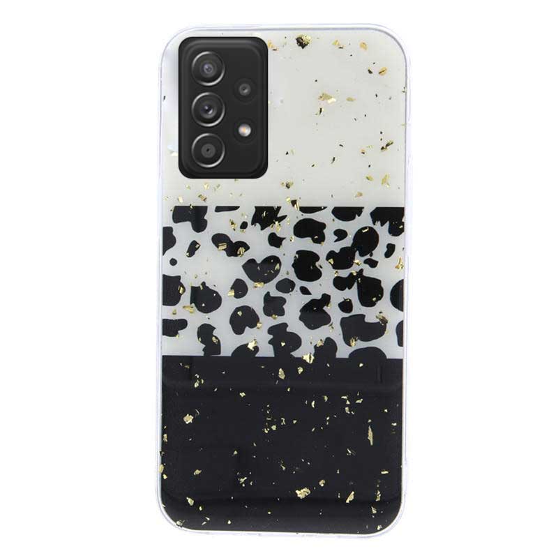 Gold Glam Back Cover Case (Samsung Galaxy A53 5G) leopard print 2