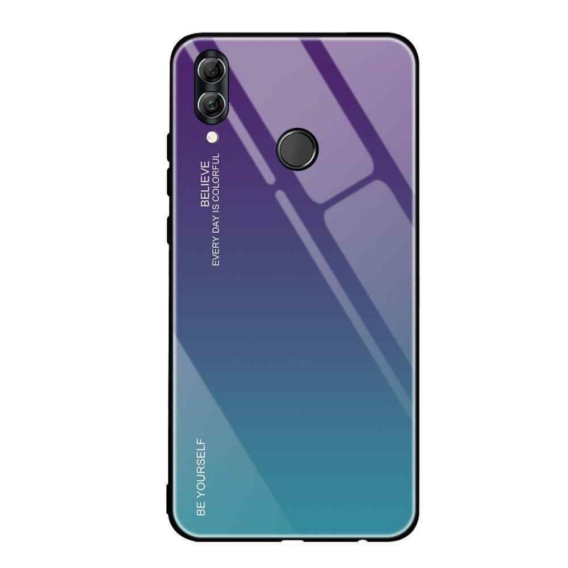 Tempered Glass Case Back Cover (Huawei P Smart 2019) blue-purple