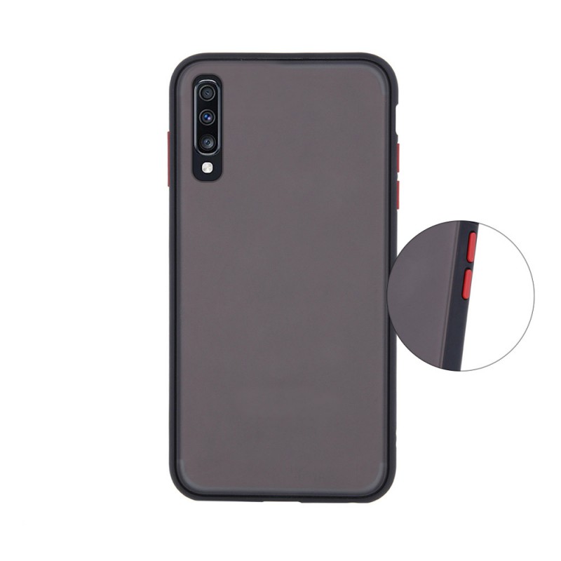Colored Buttons Case Back Cover (Samsung Galaxy A70) black