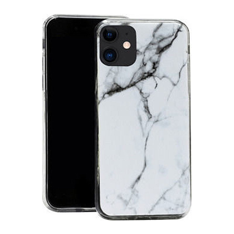 Wozinsky Marble Case Back Cover (iPhone 12 / 12 Pro) white
