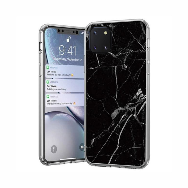 Wozinsky Marble Case Back Cover (Xiaomi Mi 10 Lite) black