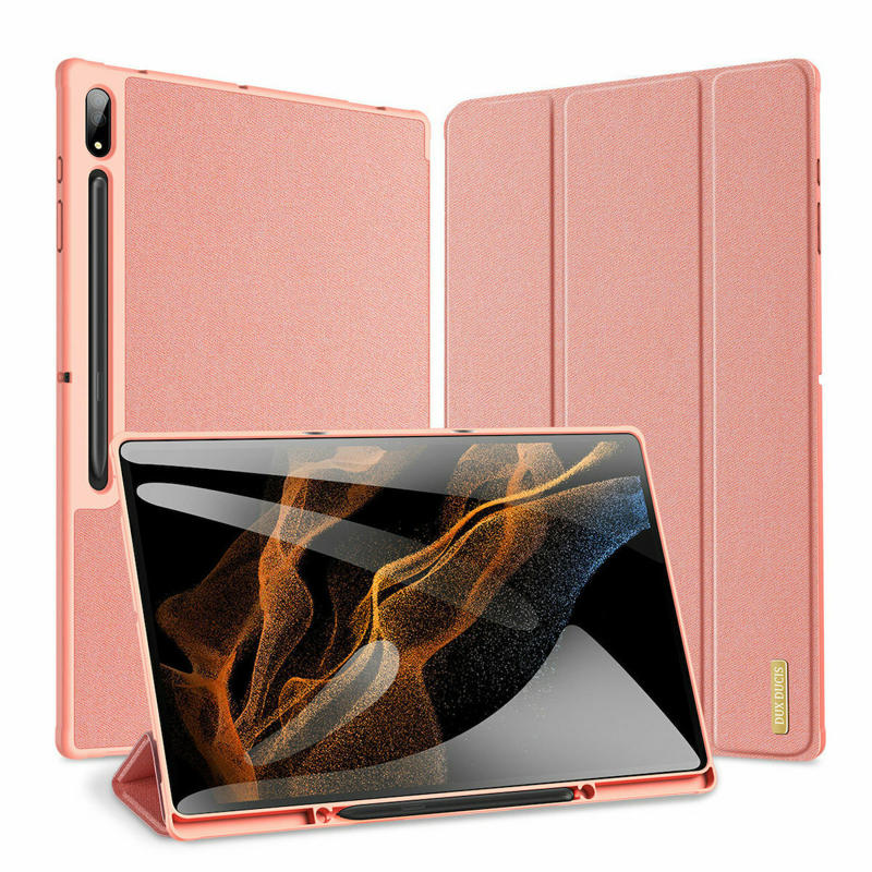 Dux Ducis Domo Series Book Cover (Samsung Galaxy Tab S8 Ultra) pink
