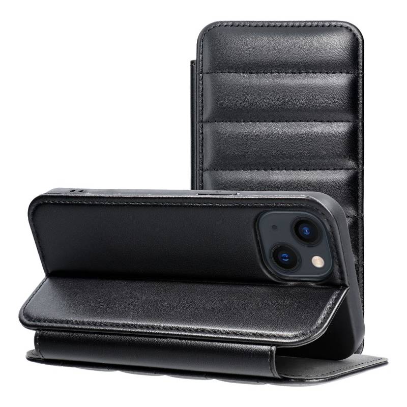 Puffer Book Leather Case (iPhone 15 Plus / 14 Plus) black