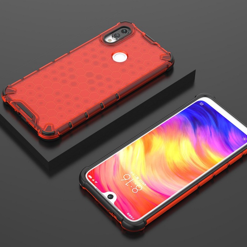 Honeycomb Armor Shell Case (Samsung Galaxy A12/ M12) red