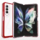 Hybrid Armor Clear 3in1 Case (Samsung Galaxy Z Fold 4) red