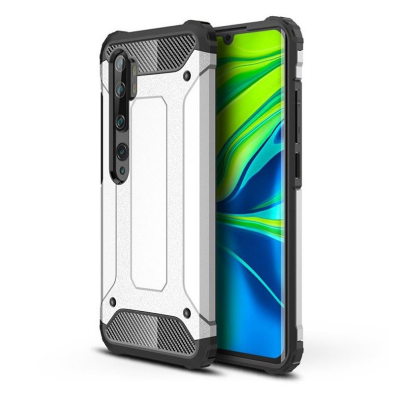 Hybrid Armor Case Rugged Cover (Xiaomi Mi Note 10 / 10 Pro) silver