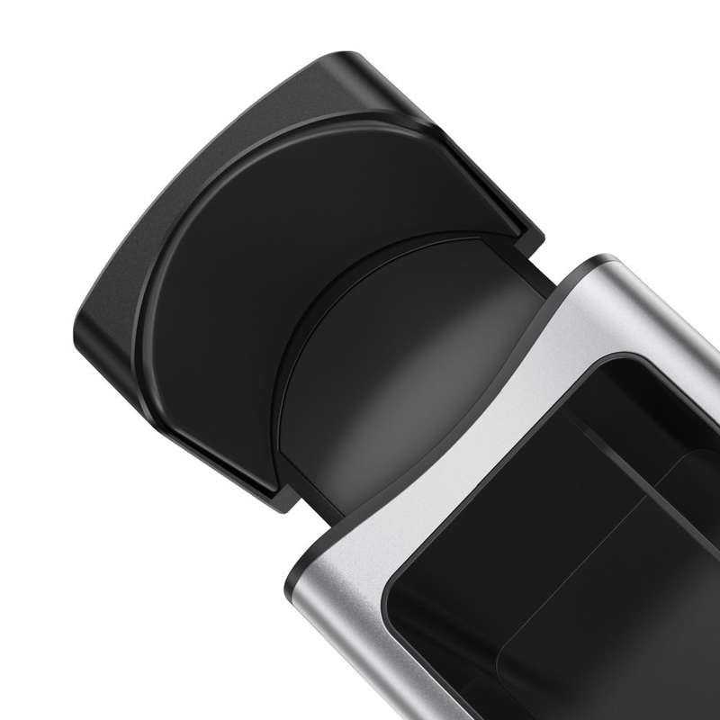 Baseus Deluxe Armrest Τεμπέλης Αυτοκινήτου 2x USB Charging Hub (CRCWH-A0S) silver