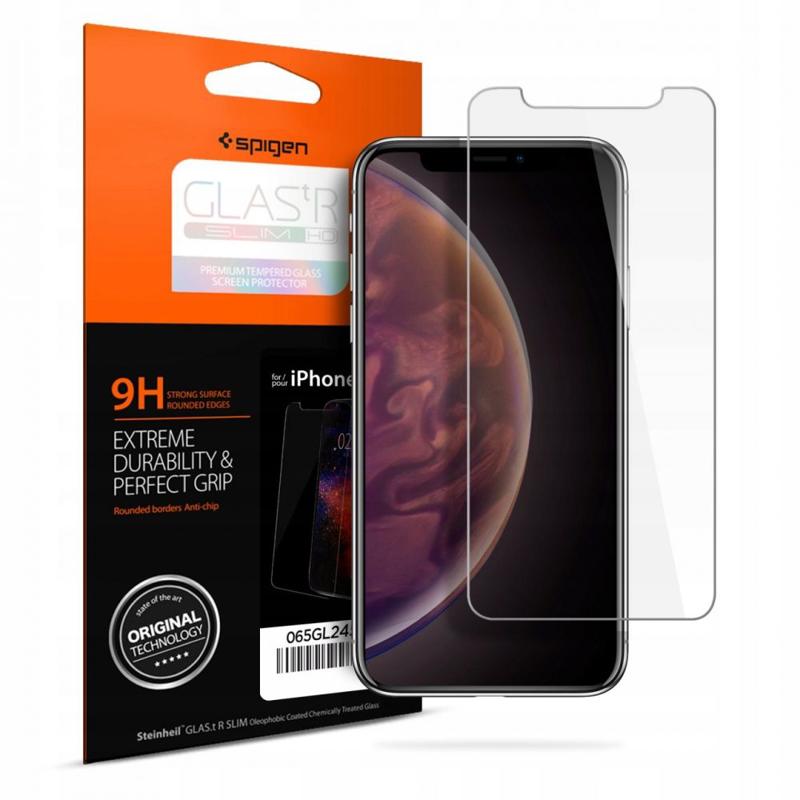Spigen® GLAS.tR™ Slim HD Tempered Glass (iPhone 11 Pro / XS / X) clear