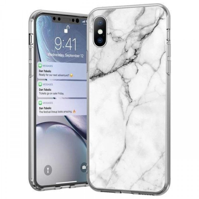 Wozinsky Marble Case Back Cover (Samsung Galaxy A40) white