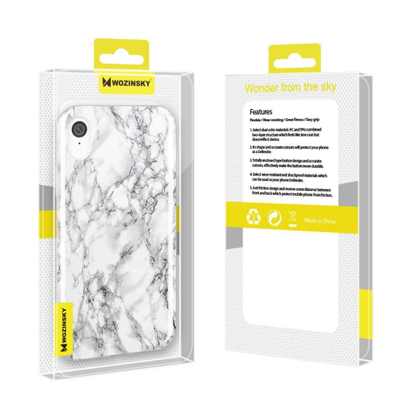 Wozinsky Marble Case Back Cover (Samsung Galaxy A40) white