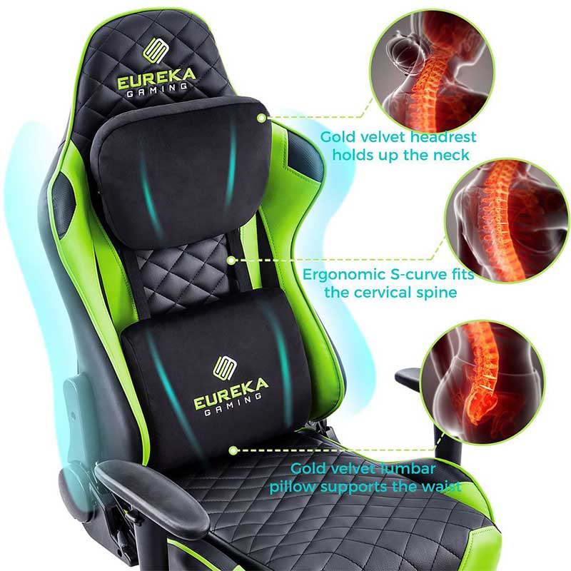 Gaming Chair Καρέκλα Eureka Ergonomic® ONEX-GX330-BG