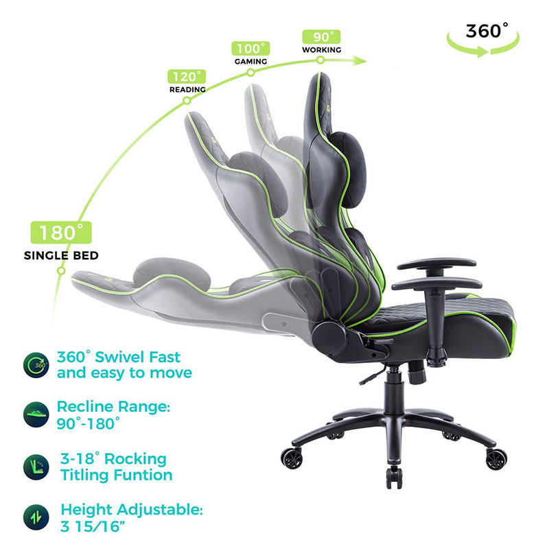 Gaming Chair Καρέκλα Eureka Ergonomic® ONEX-GX330-BG
