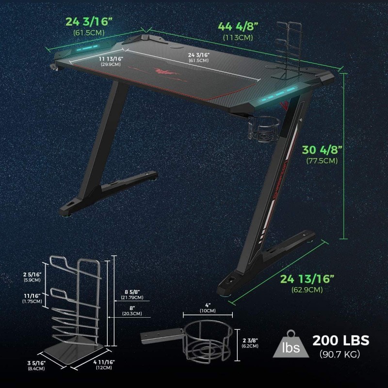 Gaming Desk Γραφείο Eureka Ergonomic® ERK-EDK-Z1S