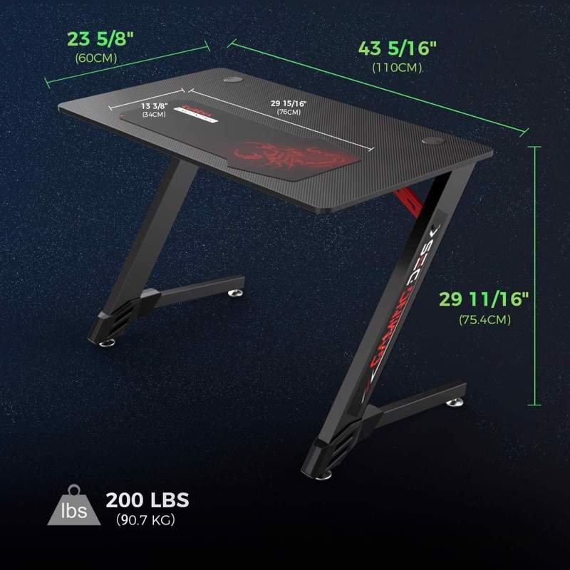 Gaming Desk Γραφείο Eureka Ergonomic® ERK-GD-4301