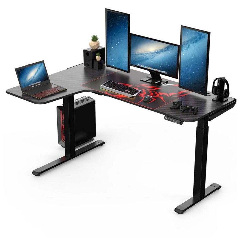 Gaming Desk Γραφείο Eureka Ergonomic® ERK-EGD-L60L-B