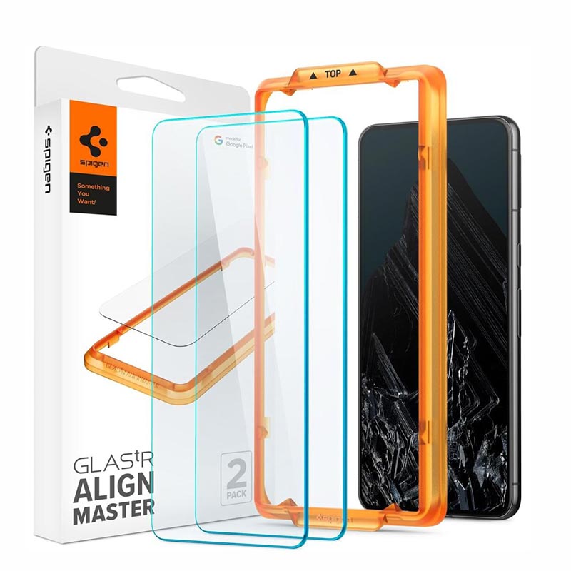 Spigen® GLAS.tR™ ALIGNmaster™ (x2Pack) Full Face Tempered (Google Pixel 8 Pro) clear