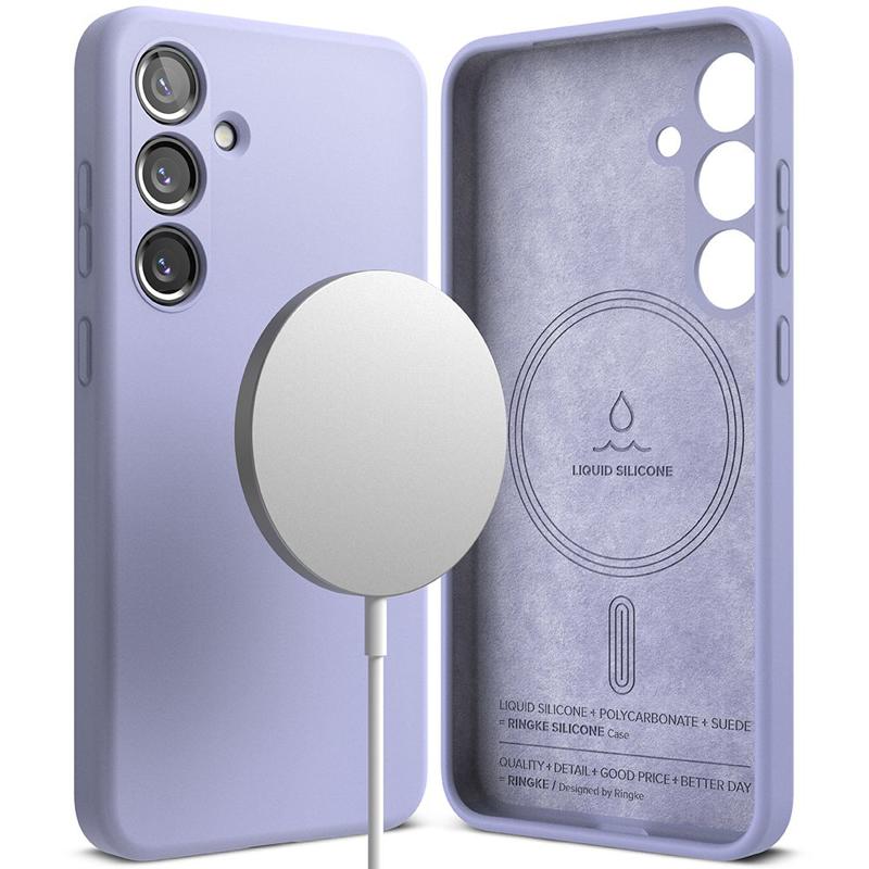 Ringke Silicone Magsafe Magnetic Back Cover Case (Samsung Galaxy S24) lavender