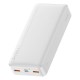 Baseus Bipow Power Bank 20000mAh 20W USB / Type-C με Micro USB Καλώδιο 0.25m (PPBD050302) white