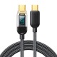 Joyroom Fast Charge Braided Cable Type-C / Type-C LCD Screen PD 100W 1.2m (S-CC100A4) black
