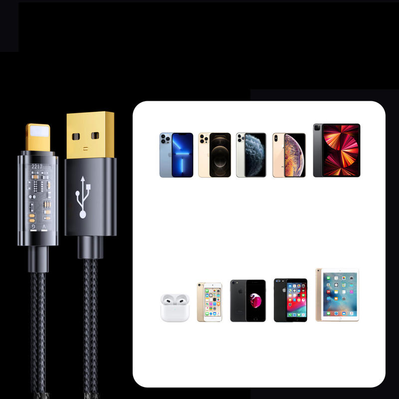 Joyroom Braided Cable USB / Lightning PD 20W 1.2m (S-UL012A12) black