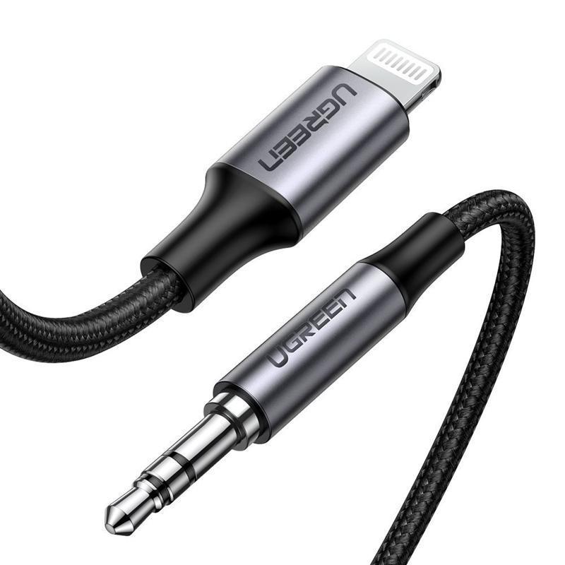 Ugreen Cable Apple MFI Lightning / Audio Jack 3.5mm 1m (70509) gray