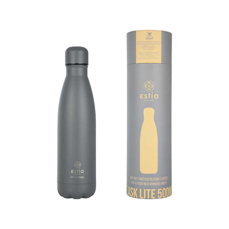 Estia Travel Flask Lite 500ml Save Τhe Aegean (Fjord Grey)