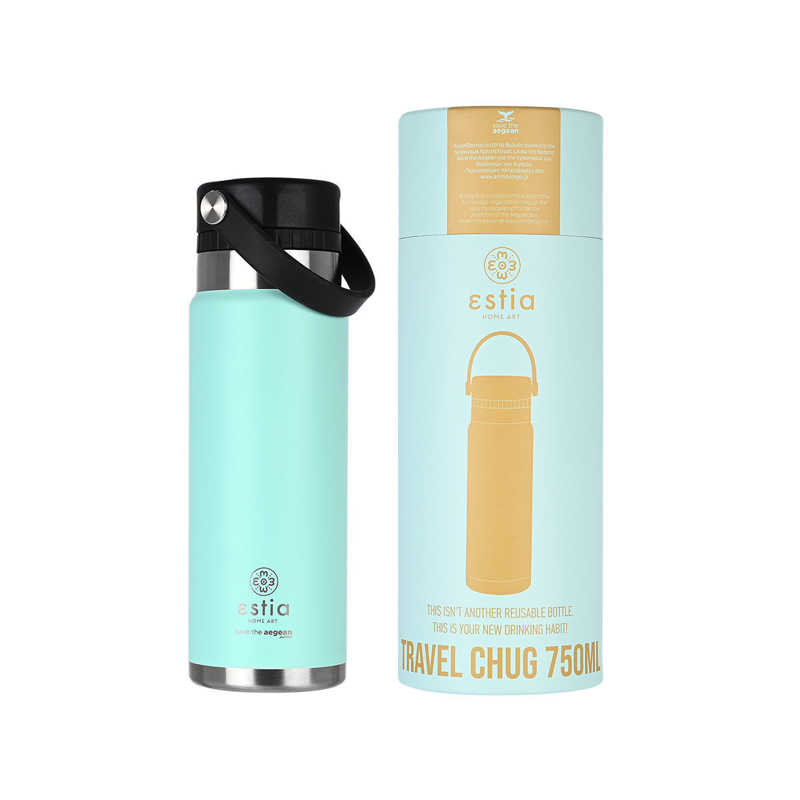 Estia Θερμός Travel Chug 750ml Save Τhe Aegean (Bermuda Green)