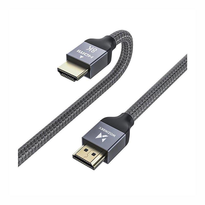 Wozinsky HDMI cable 2.1 8K 60Hz 48Gbps / 4K 120Hz / 2K 144Hz (2m) silver (WHDMI-20)