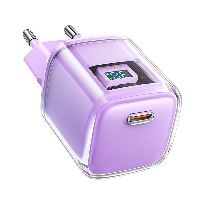 Acefast A53 Display PD GaN Wall Charger 30W Type-C (purple)