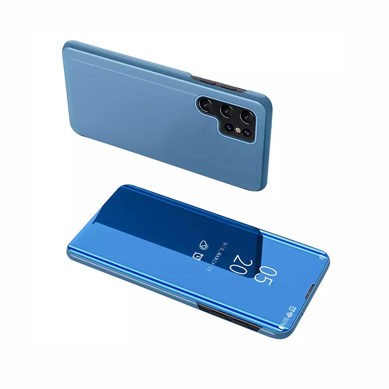 Clear View Case Book Cover (Samsung Galaxy S24) blue