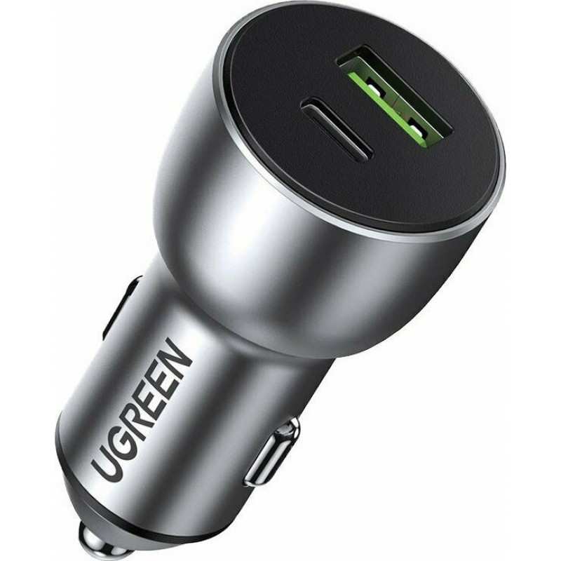 Ugreen Car Charger USB / Type-C QC3.0 PD 36W 3A (CD213 60980) gray