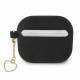 Guess Silicone Charm Heart Collection GUA3LSCHSK Case (Apple AirPods 3) black