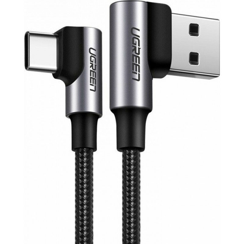 Ugreen Αngle Cable USB / Type-C QC3.0 3A 0.5 m (US176 20855) gray